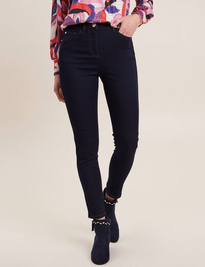 Jeans léger taille haute 7/8ème denim brut femme
