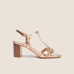 Sandales &agrave; talon rose clair femme