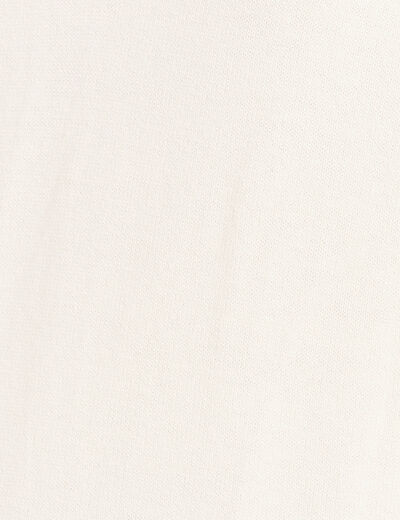 Pull col V manches courtes ecru femme