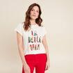 T-shirt manches courtes ecru femme