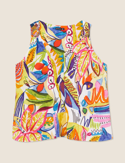 Blouse sans manches multicolore femme