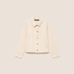 Veste en coton manches longues ivoire femme