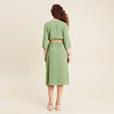 Robe droite ceinturée vert femme