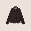 Chemise col chemise manches longues marron femme
