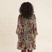 Robe évasée fluide vert femme