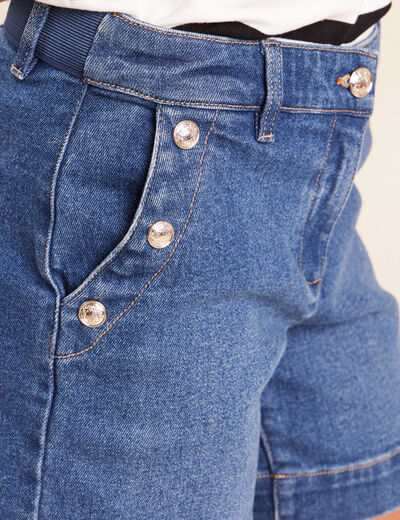 Short en jean denim stone femme