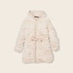 Manteau fausse fourrure ivoire femme