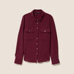 Chemise manches longues bordeaux femme