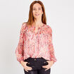 Blouse manches longues rose fushia femme