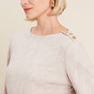 T-shirt manches longues beige femme