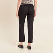 Pantalon flou ceinturé noir femme