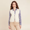 Gilet sans manches matelass&eacute; ecru femme