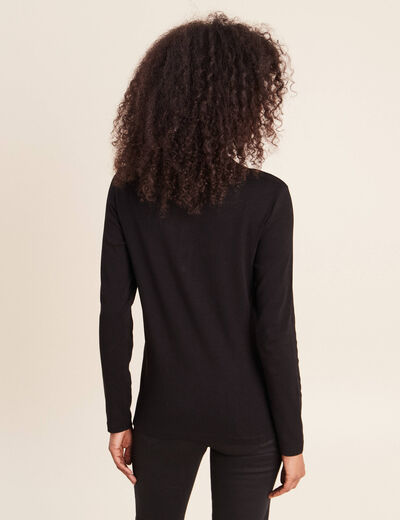 T-shirt manches longues noir femme