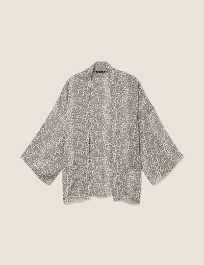 Kimono avec poches vert clair femme