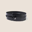 Ceinture large noir femme