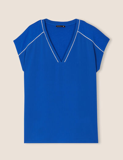 T-shirt manches courtes bleu electrique femme