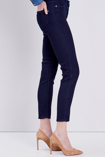 Jean réversible confortable magique bleu gris femme