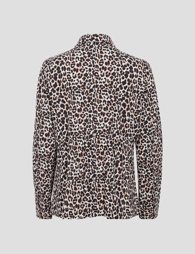 Veste boutonnée beige femme