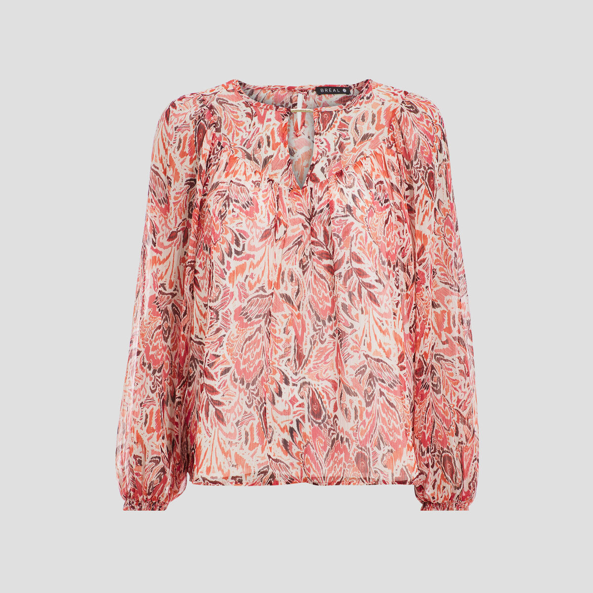 Blouse manches longues rose fushia femme
