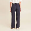 pantalon large bleu femme