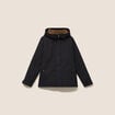Parka doubl&eacute;e avec capuche noir femme