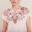 T-shirt manches courtes ecru femme