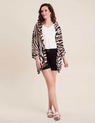 T-shirt manches courtes ecru femme