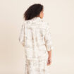 Chemise broderie col chemise manches 3/4 vert femme
