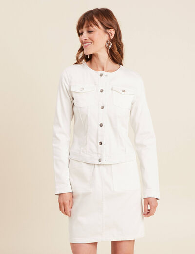 Veste réversible cintrée blanc femme