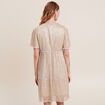 Robe droite fils métallisés couleur or femme