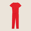 Combinaison pantalon droite rouge femme