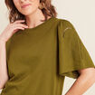 T-shirt manches courtes vert olive femme