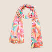 Foulard en voile transparent multicolore femme