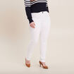 Jean magique ajusté taille standard blanc femme