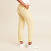 Pantalon flou ceinturé jaune clair femme