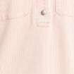 Robe courte droite en jean col chemise rose femme