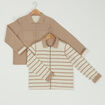 Gilet r&eacute;versible manches longues beige femme