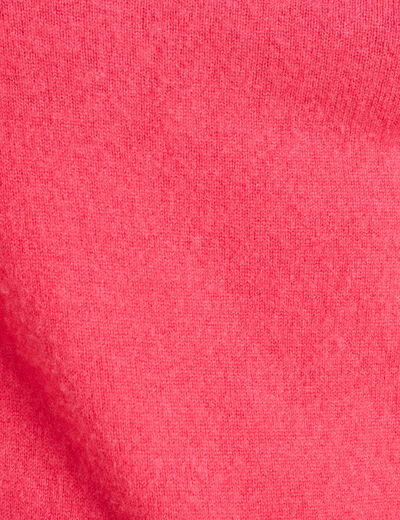 Pull en cachemire manches longues rose framboise femme