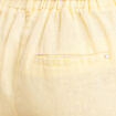 Pantalon flou ceinturé jaune clair femme
