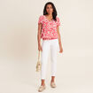 Blouse manches courtes rouge femme