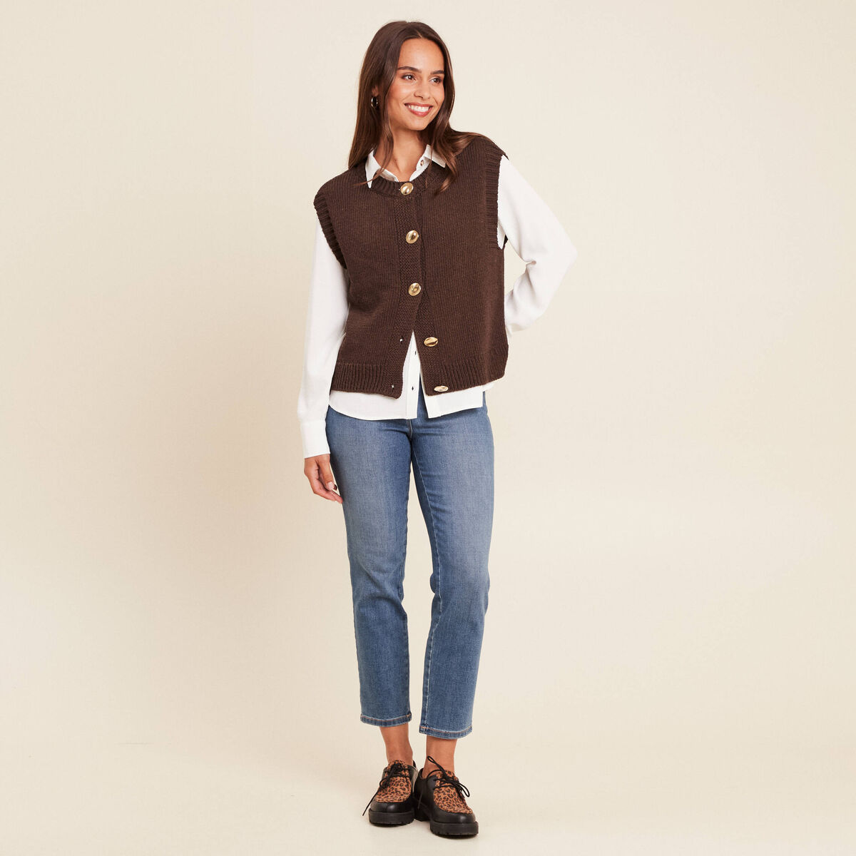 Gilet femme Bleu foncé JS/20314