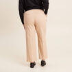 Pantalon flare 7/8&egrave;me beige femme