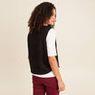 Top cintr&eacute; sans manches col rond noir femme