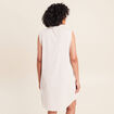 Robe droite courte sans manches fluide taupe femme