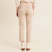 Jean coupe droite 7/8&egrave;me denim beige femme