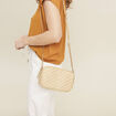 Sac rectangulaire effet tressé couleur or femme