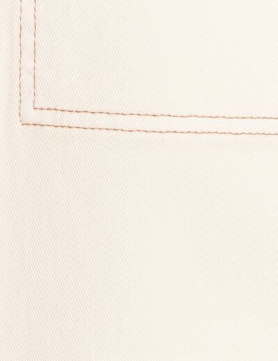 Surchemise boutonnée ivoire femme