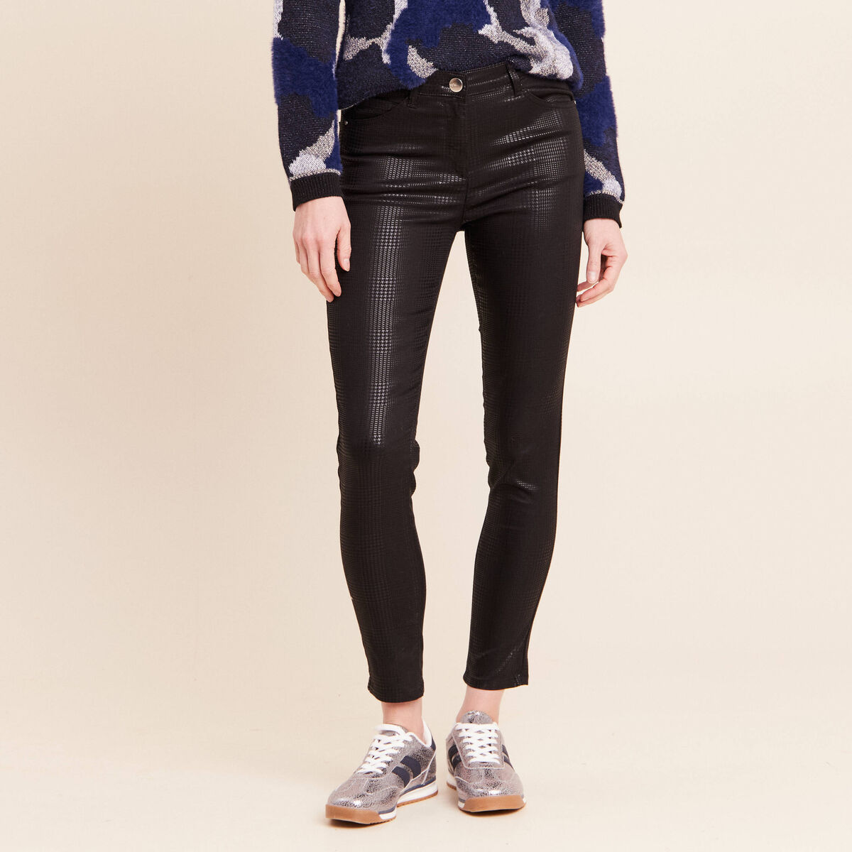 Pantalon magique Le L&eacute;ger enduit noir femme