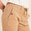 Jean ajusté 7/8ème marron clair femme