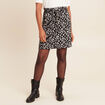 Jupe trap&egrave;ze r&eacute;versible noir femme